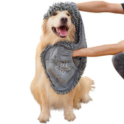 EDENATURE serviette chien emballage frontal montrant produit et bénéfice séchage rapide