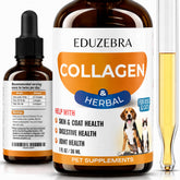 EDUZEBRA flacon face avec étiquette lisible montrant bénéfice pelage brillant