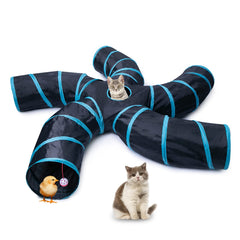EGETOTA tunnel devantures bleu et noir montrant les cinq ouvertures pour jeu