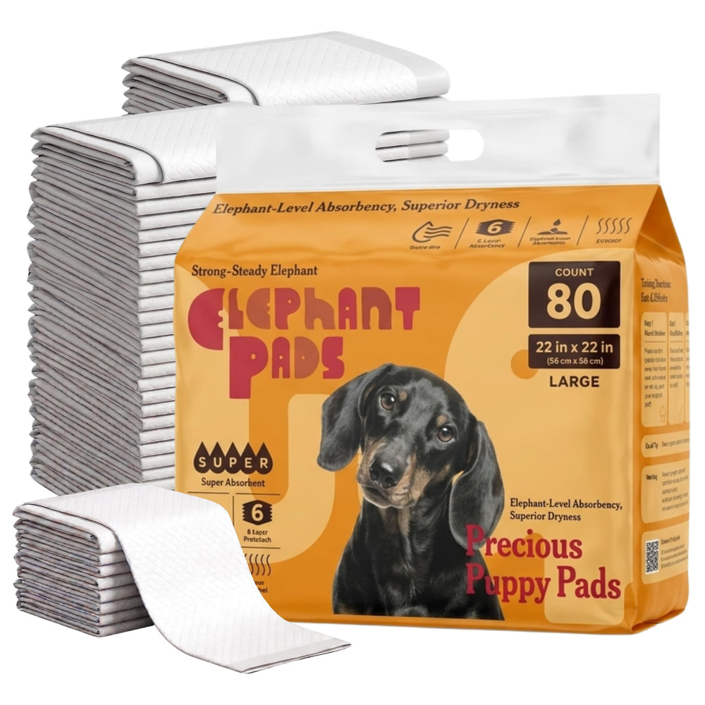 Elephant Pads emballage avant montrant quantité et dimensions, protection pratique