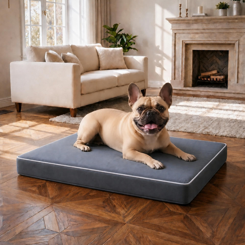 EOBUSKOR vue de face du tapis orthopédique offrant confort visible