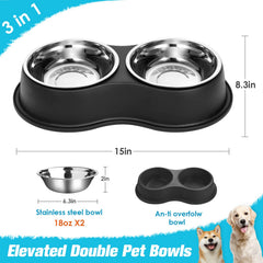 EpetsLove bols en acier inoxydable gros plan pour nettoyage facile