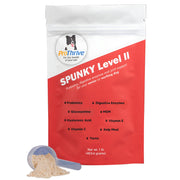 Equerry's emballage avant Spunky Level II montrant étiquette et bénéfices