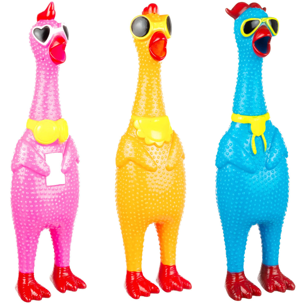EXPRESSIONS poulet devant montrant forme comique et cri sonore