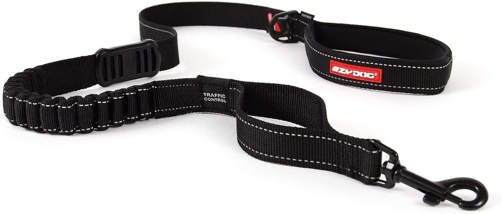 EzyDog Zero Shock vue face, laisse résistante et confortable