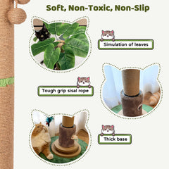 Famifit piste à bille en bois pour stimulation et jeu actif du chat