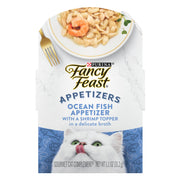 Fancy Feast emballage avant montrant 10 barquettes et facilitant le choix