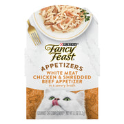 Fancy Feast barquette avant montrant l'emballage pratique et appétissant