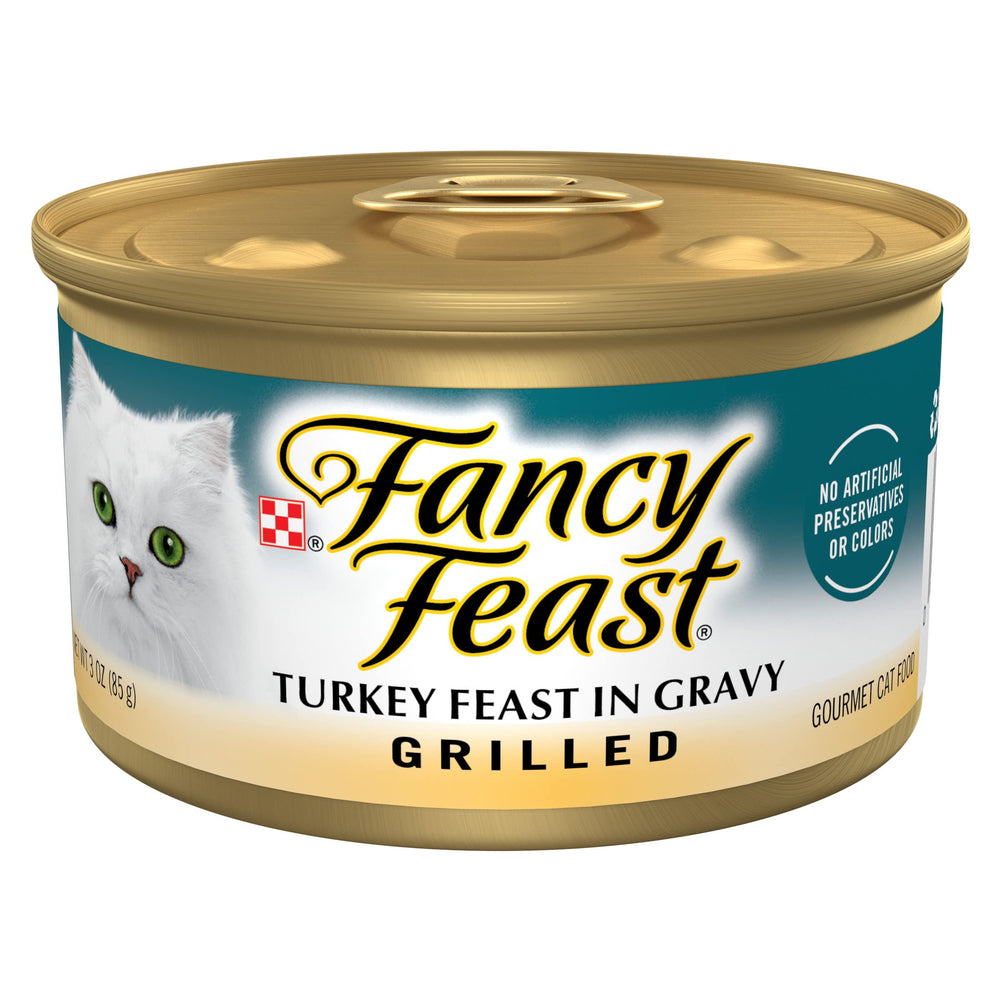 Fancy Feast face avant de la boîte, présentation claire et attrayante