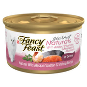 Fancy Feast boîte devant montrant l'étiquette et l'appétence du produit