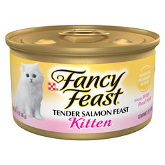 Fancy Feast conserve face avant montrant le label et facilité d'ouverture