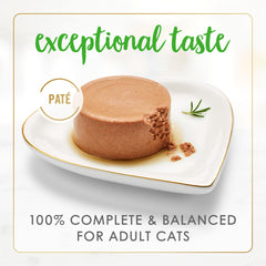 Fancy Feast gros plan sur texture pâté lisse, facilité de mastication