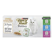 Fancy Feast vue avant de l’emballage montrant assortiment et praticité