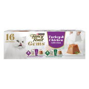 Fancy Feast gros plan de la boîte et du design attrayant montrant qualité