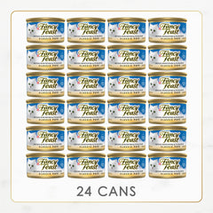 Fancy Feast gros plan sur texture lisse de la pâté pour facilité de mastication