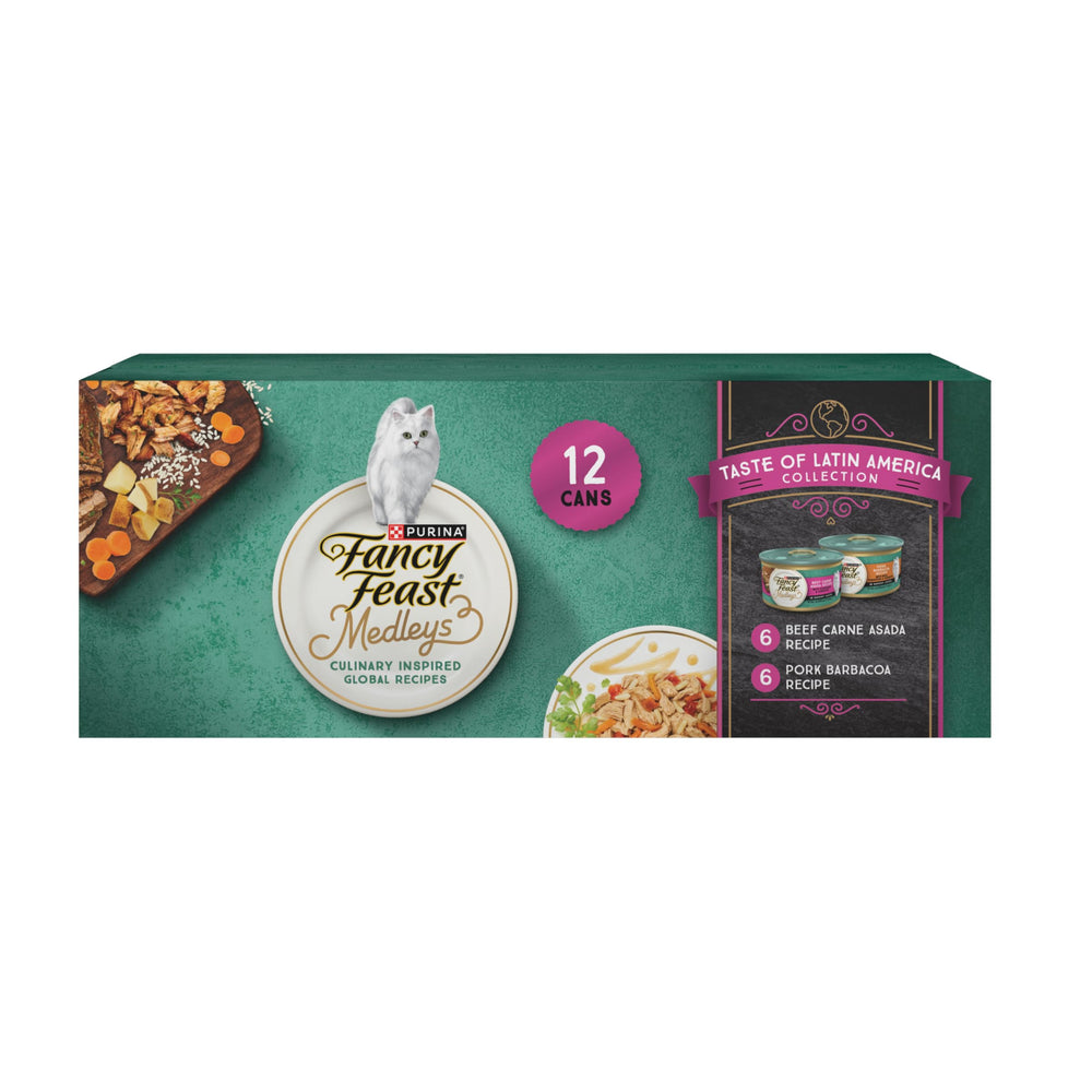 Fancy Feast face avant de l’emballage montrant le design gourmet et l’attrait produit
