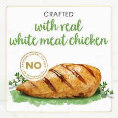 Fancy Feast étiquette des ingrédients montrant poulet en premier ingrédient