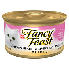 Fancy Feast Purina boîte devant montrant l'étiquette et l'attrait visuel