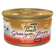 Fancy Feast Purina boîte ouverte montrant pâté appétissant