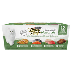 Fancy Feast Purina canette avant montrant la marque et l’appétence