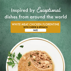 Fancy Feast boîte ouverte montrant le pâté appétissant, goût attirant