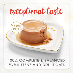 Fancy Feast Purina gros plan texture pâté lisse pour appétence