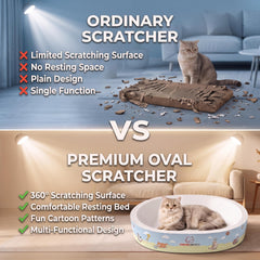 FANJUN-AMTECH chat utilisant le griffoir lit pour dormir et griffer calmement