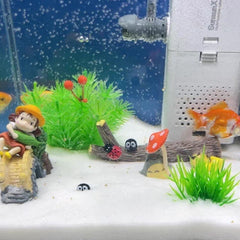 FANTIAN sable blanc posé dans aquarium, met en valeur poissons et lumière