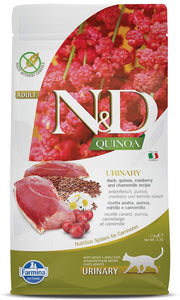 Farmina N&D emballage devant montrant la formule canard et quinoa, rassure sur la qualité
