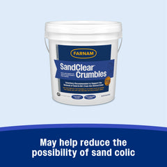 Cuillère doseuse de 5 oz avec Farnam SandClear démontrant le dosage quotidien simple