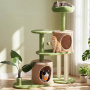 FEANDREA vue avant de l'arbre à chat et emballage pour installation rapide