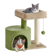 FEANDREA vue de face de l'arbre à chat compact pratique pour petits espaces