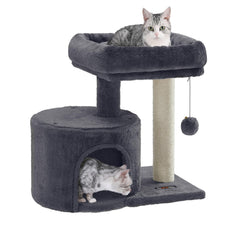 FEANDREA vue de face de l’arbre à chat compact, gain d’espace
