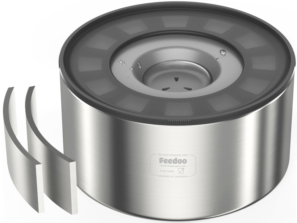 Feedoo gamelle face avant en acier inox, maintien de l'eau fraîche