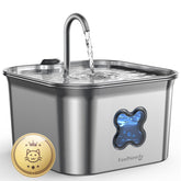 FEELNEEDY vue avant de la fontaine pour chat, design inox durable