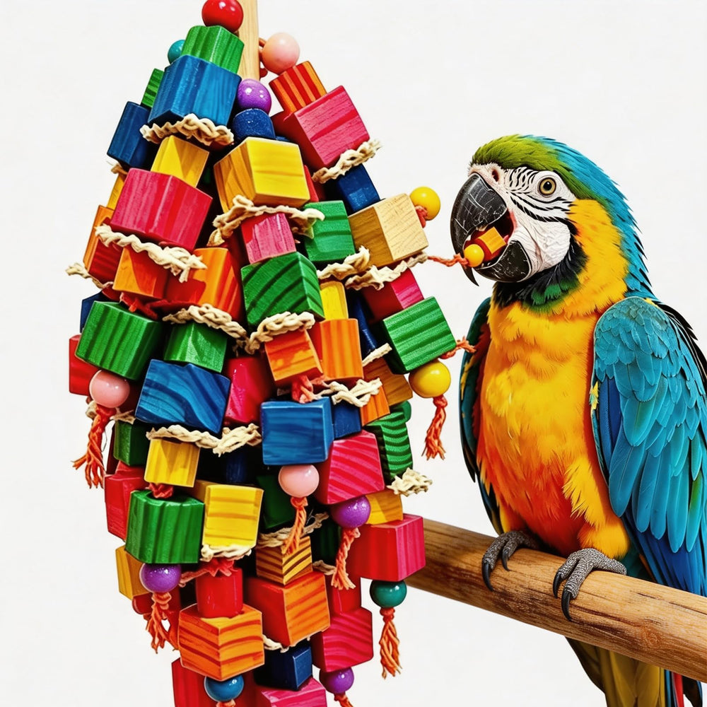 FEEXLYRN jouet face avant montrant blocs colorés et longueur, stimule mastication