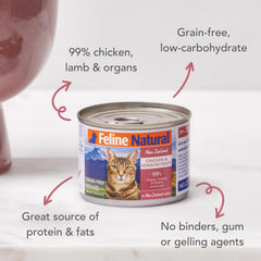 Feline Natural gros plan de la texture pâtée, appétence et douceur visibles