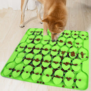 Femont vue avant du tapis à renifler montrant le motif et l’emballage, facilite alimentation ludique