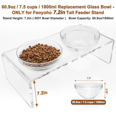 Feoyoho bol écartement taille comparaison indiquant dimensions et compatibilité
