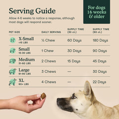 Fera Pets étiquette lisible listant glucosamine et ingrédients clés
