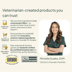 Fera Pets poudre mélangée aux croquettes, bénéfice acceptation par chien