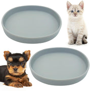 Fhiny gamelle face avant gris, design peu profond facilitant la prise d'aliments