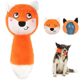 Fida jouet balle 3 en 1 face avant montrant la peluche et le couineur, divertissement prolongé