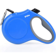 Fida laisse rétractable bleue vue de face offrant contrôle et confort