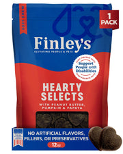 Finley's emballage face montrant le produit et bénéfice qualité