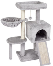 FISH&NAP arbre à chat face avant montrant stabilité et design pratique