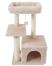 FISH&NAP vue frontale de l'arbre à chat montrant design stable