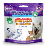 Fizzion emballage avant montrant 10 pastilles et indication 5 recharges, praticité