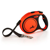 FLEXI laisse Xtreme Tape face avant orange noir montrant boîtier durable et visibilité