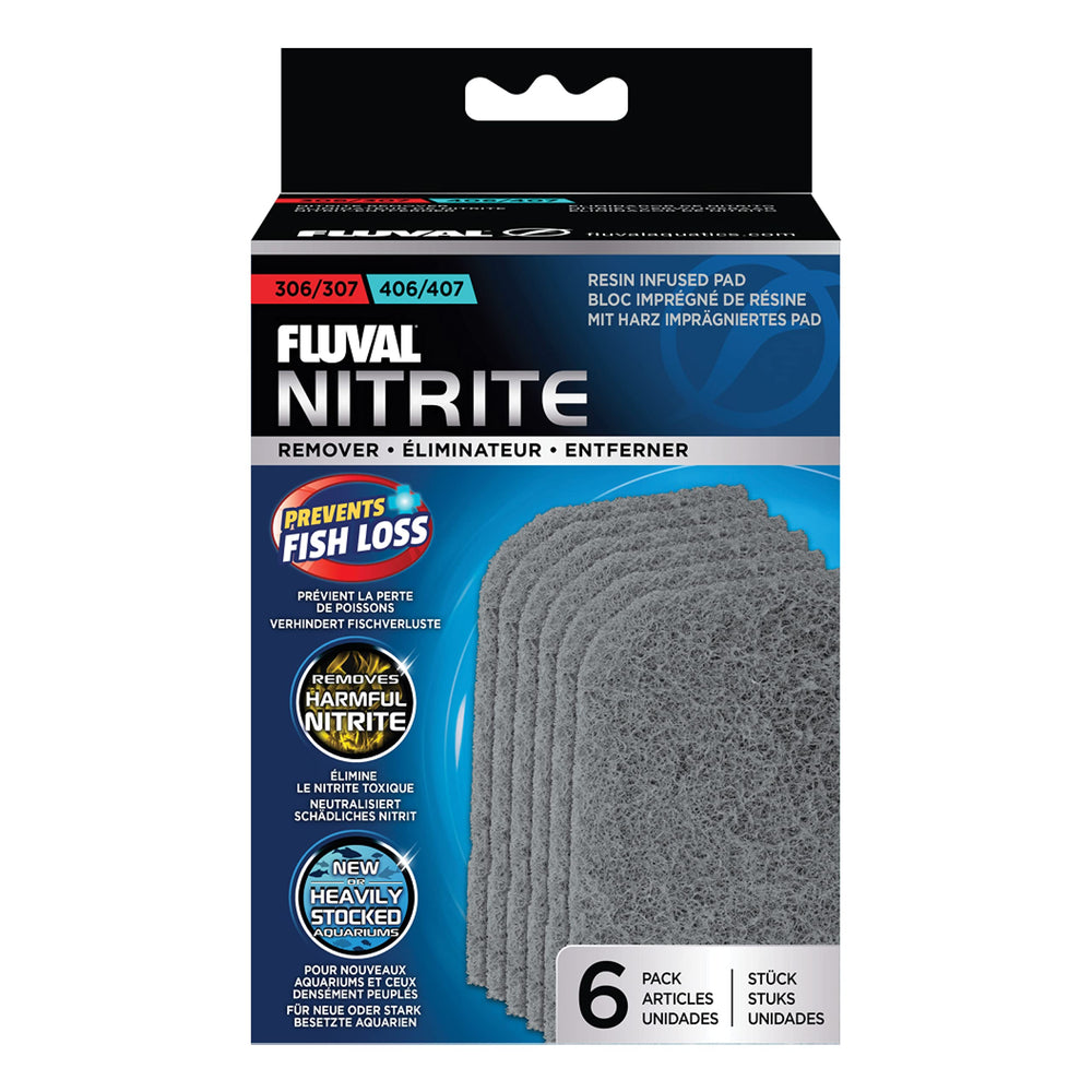 Fluval emballage recto montrant pack 6 tampons pour clarté d'eau